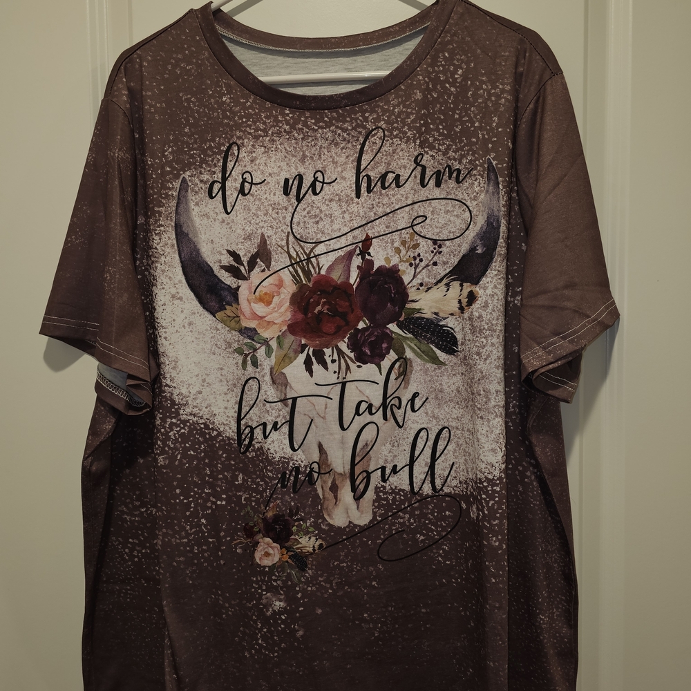 Floral Graphic Brown Women's Tee
